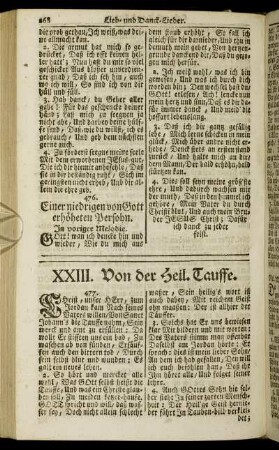 XXIII. Von der Heil. Tauffe. - XXVIII. Von der Rechtfertigung und der Kindschafft Gottes.