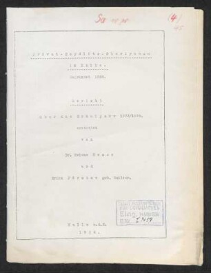 1933/34: Bericht ... - 1933/34