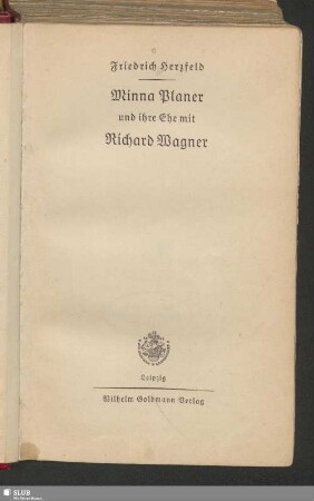 Minna Planer und ihre Ehe mit Richard Wagner