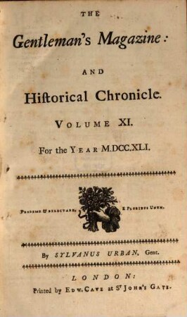 The gentleman's magazine. 11. 1741