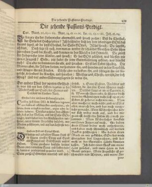 Die zehende Paßions-Predigt.