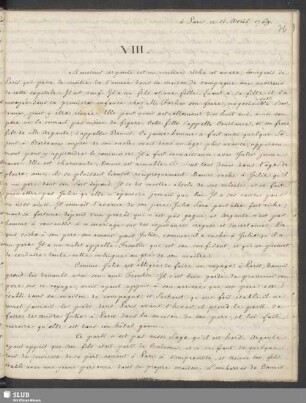VIII. à Paris, ce 15. Avril 1769.