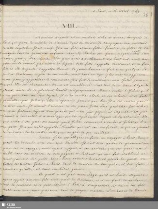 VIII. à Paris, ce 15. Avril 1769.