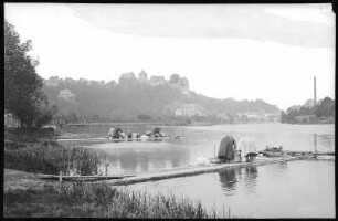 Leisnig. Mulde m. Schloss Mildenstein - Wäscherinnen