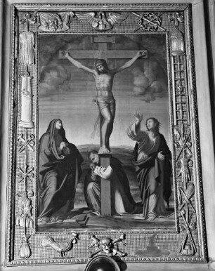 Kreuzigung mit Maria, Johannes und Thomas von Aquin
