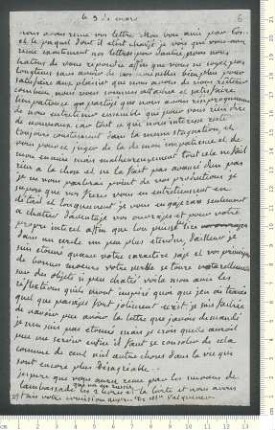 Brief von Marie-Anne Chamisso <Comtesse de> an Adelbert von Chamisso