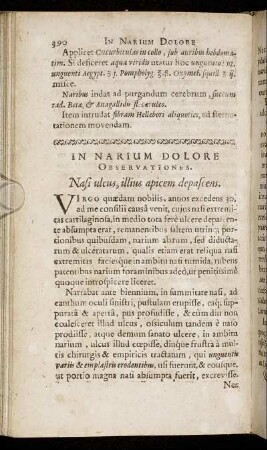 In Narium Dolore Observationes