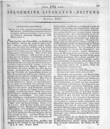 Aegidius: Aegidii corboliensis carmina medica. Hrsg. v. J. L. Choulant. Leipzig: Voss 1826