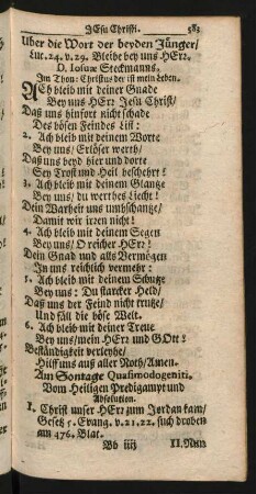 Am Sontage Quasimodogeniti. - Rogationum.
