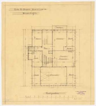 Landhaus Dr. Heinrich Braun, Berlin-Grunewald: Grundriss Dachgeschoss 1:100