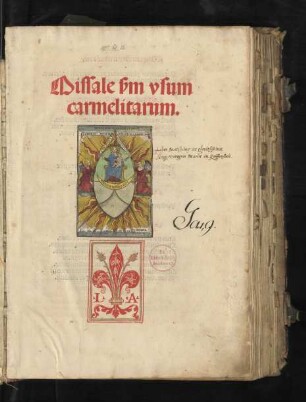 Missale Carmelitarum. Hrsg. Johannes Maria de Poluciis