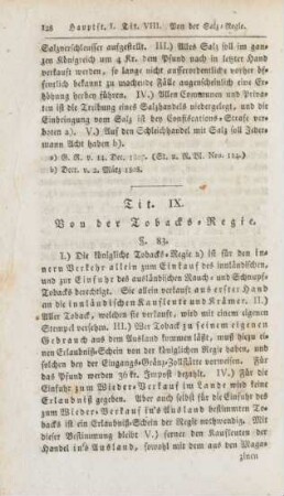 Tit. IX. Von der Tobacks-Regie