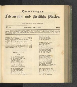 No. 46. 7. Juni 1851