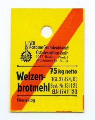 VEB Kombinat Getreidewirtschaft Osthafenmühlen Berlin