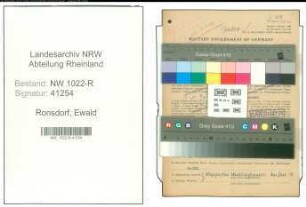 Entnazifizierung Ewald Ronsdorf , geb. 16.06.1902 (Dreher)
