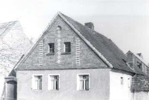 Fassadendetail in Sabrodt : Bauwesen - Exterieur. Ort: Zabrod / Sabrodt. Giebel.