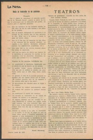 Hacia la resolución de un problema