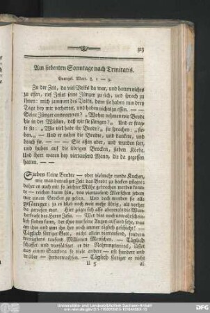 Am siebenten Sonntage nach Trinitatis.