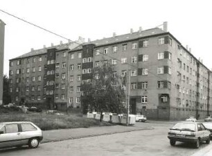 Dresden-Neustadt, Ottostraße 1/7/Ecke Rudolfstraße. Wohnanlage (um 1925). Eckansicht