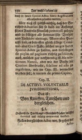Cap. II. De Actibus Voluntariæ Jurisdictionis, [...]