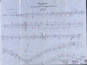 Lageplan der Querprofile des Stoffeler Dammes
