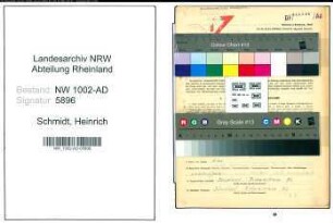 Entnazifizierung Heinrich Schmidt, geb. 03.03.1887 (Strassenmeister)