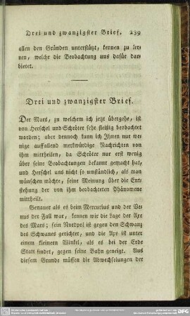 Drei und zwanzigster Brief