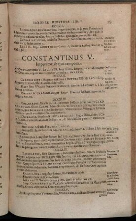 Constantinus V. Imperator, & eius tempora.