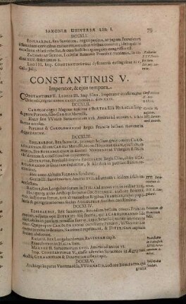 Constantinus V. Imperator, & eius tempora.