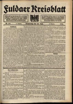 Ausgabe vom Donnerstag, den 20. Juni 1912.