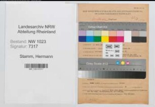 Entnazifizierung Hermann Stamm , geb. 03.03.1889 (Schlosser)