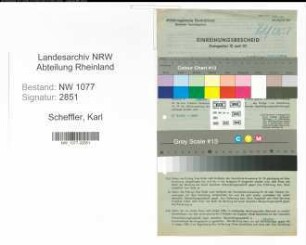 Entnazifizierung Karl Scheffler , geb. 08.11.1907 (Bahnpolizist)