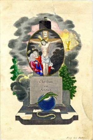 Grafik "Christus am Kreuz"