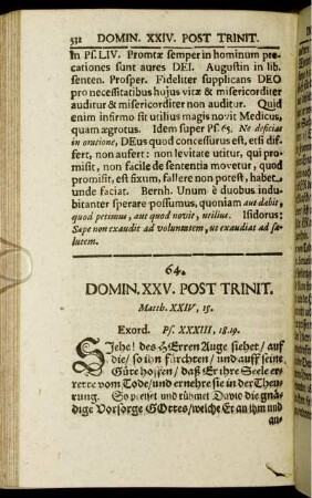 64. Domin. XXV. Post Trinit.