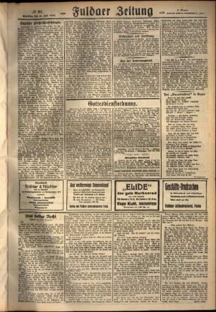 Zweite Ausgabe vom Samstag, den 21. Juli 1928.