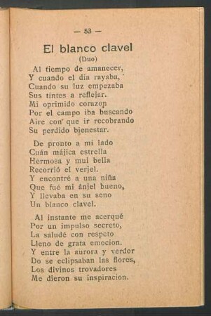 El blanco clavel : (Dúo)