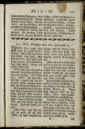 32.) Mel. Singen wir aus Hertzens etc.