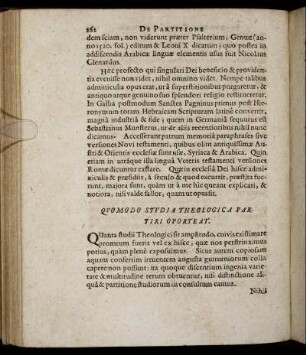 Quomodo Studia Theologica Partiri Oporteat