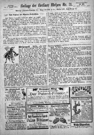 Beilage der Berliner Wespen Nr. 31