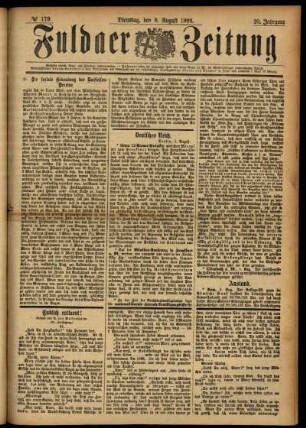 Ausgabe vom Dienstag, den 08. August 1893.
