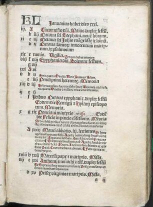 [Januarius habet dies xxxi. [...] December habet dies xxxi.]