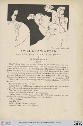 9: Zwei Krawatten : Revuestück in neun Bildern