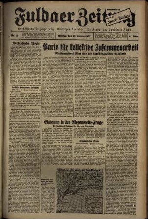 Ausgabe vom Montag, den 25. Januar 1937.