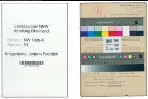 Entnazifizierung Johann Friedrich Kriegeskotte , geb. 09.05.1922 (Lehrer)