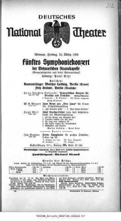 Fünftes Symphoniekonzert