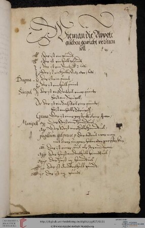 Teil II: Medizinische Rezeptsammlung