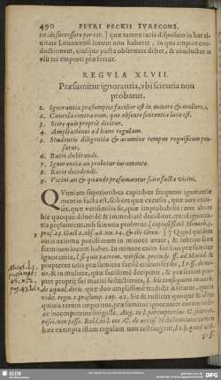 Regula XLVII. Praesumitur ignorantia, ubi scientia non probatur