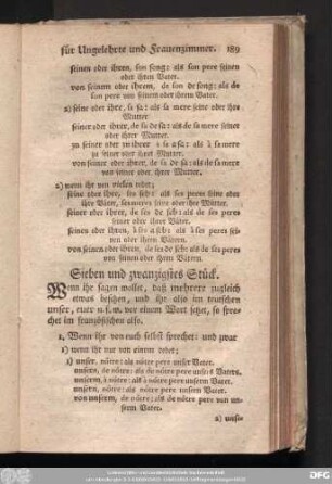Sieben und zwanzigstes Stück.