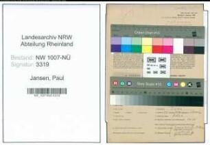 Entnazifizierung Paul Jansen , geb. 12.11.1901 (Haendlerin)