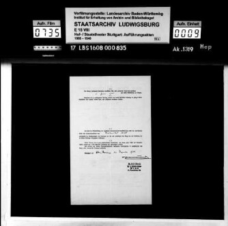 Das Veilchenmädel. Operette von Josef Hellmesberger